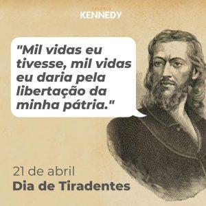 No dia 21 de Abril, comemoramos o Dia de Tiradentes.
